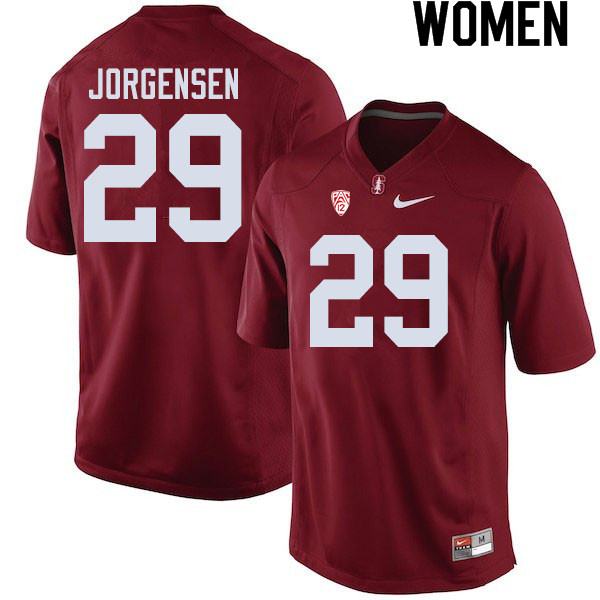 Women #29 Spencer Jorgensen Stanford Cardinal College Football Jerseys Sale-Cardinal - Click Image to Close